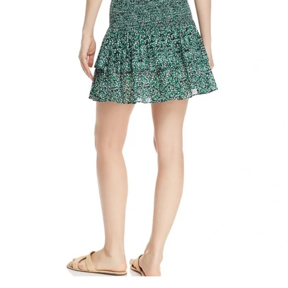 Rebecca Minkoff Green Floral Ruched Skirt